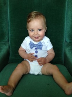 My squishy baby rockin the onsie!