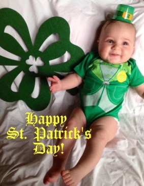 Flashback to St. Patty's Day last year - click on this picture to check out an adorable post about my little DIY St. Patty's Day photo with my little lucky charm <3